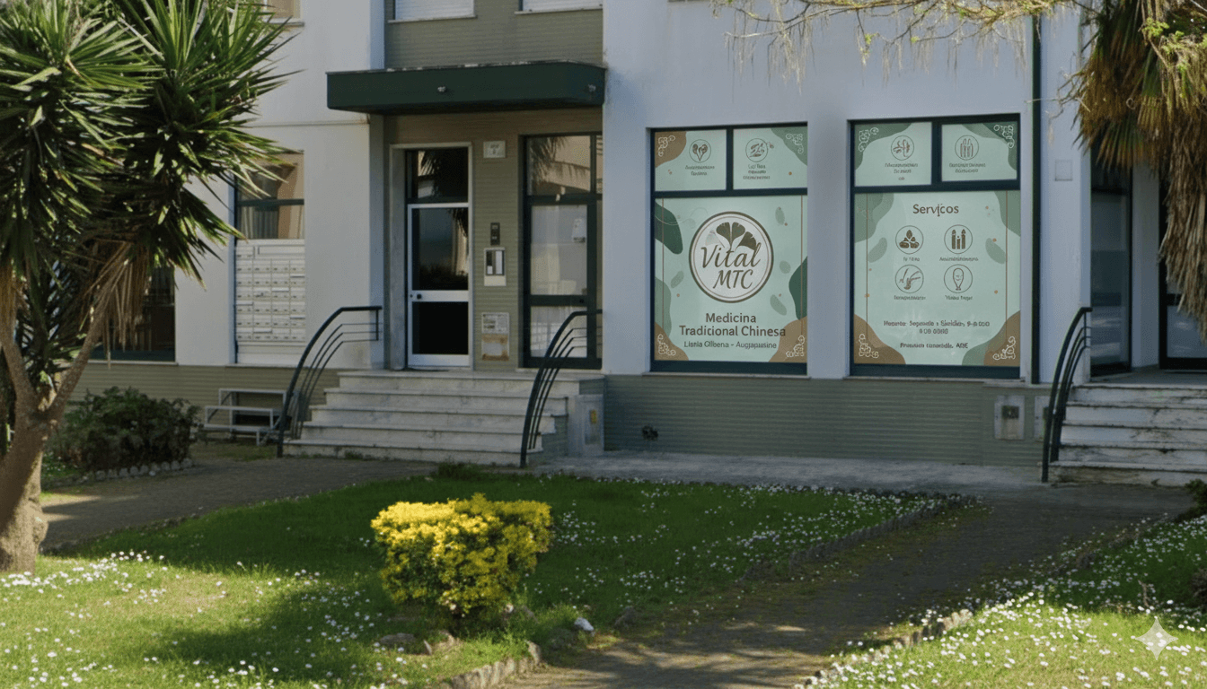 Fachada da clínica onde decorre o atendimento Vital MTC em Leiria